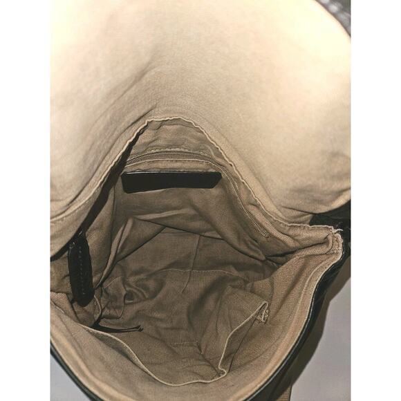 Margot Soft Leather Fold Over Tassel Crossbody Shoulder Bag Blackb13x8x3 - Picture 11 of 12